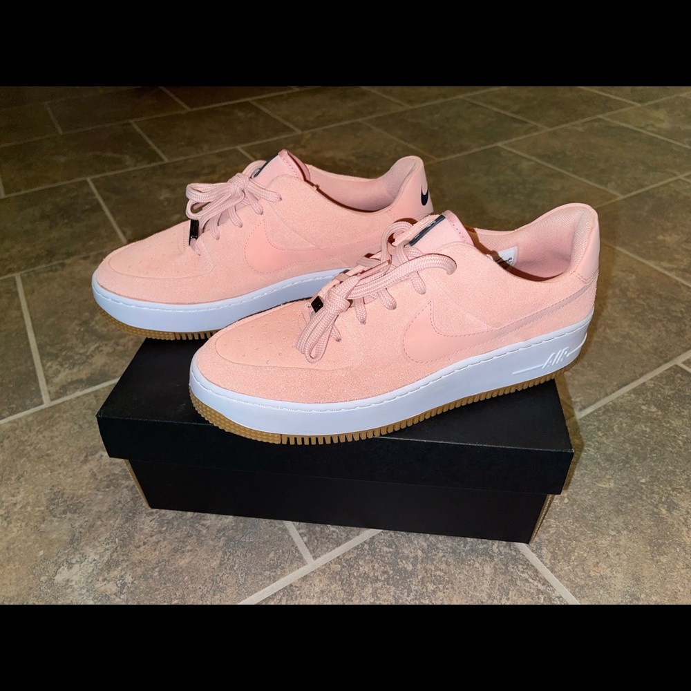 Women’s low top Nike Air Force one peach size 11